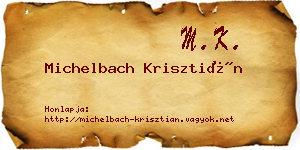 Michelbach Krisztián névjegykártya